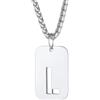 Richsteel Collana con Ciondolo a Forma di Lettera A-Z 26 Personalizzabile con Lettera dell'Alfabeto con Catena di Grano Resziabile Placcato Oro/Nero e Acciaio Inossidabile Gioielli Unisex