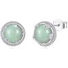 URONE Orecchini di giada in argento Sterling con giada verde gemma naturale gioielli regali per le donne