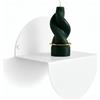 Audace, Riflesso - Mensola di Design 20x10 cm da Muro in Metallo Bianco Opaco, Scaffale Portaoggetti da Parete per Ingresso, Bagno, Soggiorno, Made in Italy