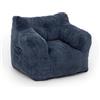 Pamapic Pouf pouf per adulti con imbottitura, Bean Bag Chair con manico portatile, moderna ed ergonomica, per soggiorno, camera da letto, sala giochi, blu