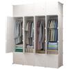 MAGIC SELECT Armadio modulare, Scaffalatura Modulare, Armadio Organizzatore Modulare per Abiti per la Casa, Ripiano Portaoggetti per Camera da Letto, 20 Moduli, 4 Barre, 175x140 cm, Bianco