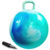 AMFUN Pallone da Salto, Planet Palla da salto, Spazio Tramoggia con Pompa, per bambini dai 3 agli 8 anni, diametro 55 cm, Blu Verde