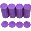 SmartDealsPro - Set di 100 contatori in plastica opaca, 25 mm, con scatola portaoggetti (viola)