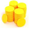 Smartdealspro Mini contatori di apprendimento in plastica opaca, gettoni per giochi di fiches da poker, con scatola portaoggetti, giallo, 32 mm (100 pezzi)