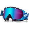KINGBIKE Occhiali da motocross, da motocross, da dirt bike, ATV, da cross, di sicurezza ATV, per uomo, donna, gioventù, occhiali UV400 (blu e blu)