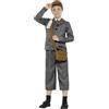 SMIFFYS Costume Ragazzo evacuato della Seconda guerra mondiale, grigio, con giacca, pantaloni,camicia finta, borsa, cappello e targhetta di identificazione Halloween