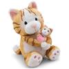 NICI Morbido gatto di peluche (20 cm) con cucciolo di gatto (6 cm), da coccolare e con cui giocare, per bambini e adulti, fantastica idea regalo, marrone - 62843