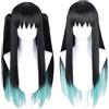 Eligeecos Parrucca anime lunga e liscia colorata + due clip a forma di tigre