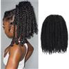 XIIMENALU Marley Twist Braiding Hair Afro Kinky Curly Cuban Twist Hair Marley Twists Hair Crochet Braids Extensioni per capelli sintetiche intrecciate all'uncinetto in stile senegalese per donne (1b