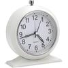HENGBIRD Sveglia in metallo da 10,2 cm, silenziosa, senza ticchettio, per camera da letto, piccoli orologi da scrivania con funzione luce, orologio da tavolo per decorazione del soggiorno, decorazione