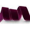 finemark 3 m x 22 mm Nastro elastico in velluto borgogna bordeaux (385) velluto estremamente elastico su un lato, 20% elastan, per cucire