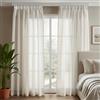Deconovo Tende per Interni Trasparenti per Camera da Letto Moderne in Voile Effetto Lino, Eleganti per Soggiorno e Salotto, Certificazione Oeko-Tex®, 140x290 cm, 2 Pezzi, Lino