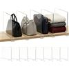 Cong.Lai 8 Separatori per mensole in Acrilico Trasparente: Organizer Multifunzionale - 30 x 20 cm - divisori per Armadio e Camera da Letto - librerie