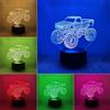 BIRBANN Lampada Monster Truck 3D, Lampada Comodino Camera Intelligente A 7 Colori, Luce Notturna Bambini LED Regalo Di Compleanno Per Ragazzi E