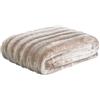 Brandsseller - Coperta in finta pelliccia di visone, 150 x 200 cm, 1150 g, colore grigio talpa e beige