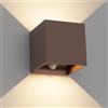 Klighten Lampada da esterno,12W Applique da Parete con sensore di movimento per luci esterni/interni Lampada da parete con fascio regolabile IP65 Impermeabile 4000K,Rosso ruggine