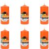 Etrexonline Set 6 Candele Profumate Colore Arancia, Candela Profumate Frutti Tropicali 110x47mm Durata 25 ore