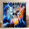 Homemissing Tende colorate per finestra, a tema videogiochi, multicolore, per camera da letto, soggiorno, sfumate, tende per finestre, eleganti tende per finestre di gioco, 167,6 x 228,6 cm (larghezza