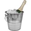 Oceano Secchiello Portaghiaccio in Acciaio Inox Secchio in Metallo per Ghiaccio 2 Maniglie Secchiello per Bottiglie Vini Champagne Feste Eventi (5 L)