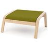 Vinylla - Copripoltrona di ricambio compatibile con sedia Ikea Poäng (poggiapiedi con design 2, cotone, verde)