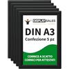 DISPLAY SALES - Set 5 Cornici a Scatto A3 Nere | Profilo 25 mm in Alluminio con Apertura Rapida | Porta Poster, Certificati e Avvisi | Cornici Professionali da Parete per Uffici, Negozi ed Eventi
