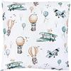 TupTam Federa per Cuscini per Bambini con Motivi Decorativi, Volpi su un aereo/Verde, 80 x 80 cm