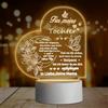 Leonshco Regali per figlia di mamma, Lampada da notte LED in acrilico, regalo di 18 anni per ragazza, decorazione luminosa a forma di cuore 3D personalizzata con parole di benedizione per regalo di compleanno