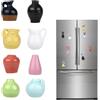 BOXOB 8 Pezzi Mini Vasi Magneti Frigorifero, Calamite a Forma di Vaso di Fiori 3D Multicolore con Forte Magnetismo Accessori Decorativi per Frigorifero Carini per Cucina Ufficio e Casa