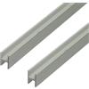 Alberts GAH-Alberts 499181 485627 - Profilo ad H per pannelli truciolati spessi 16 mm, in alluminio anodizzato, 1000 x 19 x 30 mm, set da 2 pezzi