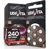 Udivita 240 Pile Per Apparecchi Acustici Udivita Misura 312 Batterie Zinco Aria - 40 Blister da 6 Pile