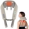 Snailax 4D Wireless Massaggiatore cervicale con calore, Massaggiatore Shiatsu per cervicale con massaggio impastante, Massaggioatore elettrico per collo, spalle, schiena e gambe, Regali (Bianco)