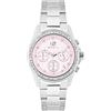 Breil, Collezione Solange, Cronografo Donna, Orologio in Acciaio, Quadrante con Numeri e Indici Luminosi, Bracciale Bilux a Tre Maglie, Chiusura Diver, WR 5 ATM, Cassa 38 mm, Idea Regalo Donna