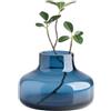 Torre & Tagus Vaso rotondo in vetro per fiori, alto 10,2 cm, trasparente, fatto a mano, per decorazioni moderne della casa, vaso per boccioli come decorazione decorativa per mensole o regalo di nozze,