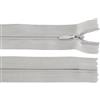 cyclingcolors 2x Cerniera invisibile N°3 40 cm - chiusura lampo in poliestere con cursore, estremità aperta, per cucito sartoria abbigliamento giacche cappotti - grigio chiaro