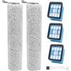 DingGreat Set di accessori per aspirapolvere Bissell CrossWave OmniForce 3912N 3882 senza fili a umido e a secco, spazzole e filtri (2 spazzole principali + 3 filtri di aspirazione + 1 spazzola per la