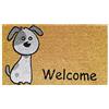 BANZAII TEXTILE INNOVATOR ONLINE Banzaii Zerbino in Cocco da Esterno o Interno con Retro Antiscivolo 40x70 cm - Welcome Cagnolino