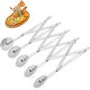 CHSEROK Rotella Tagliapasta, 5 Ruote Tagliapasta, Acciaio Inossidabile, Taglia Pizza Professionali, per Pizza, Pasta, Biscotti e Pancake