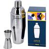 KOOLTHO Shaker Cocktail Dosatore Kit Barman, Shaker Cobbler Professionale 3 Pezzi con Jigger Cocktail Misurino Graduato Drink, Set Attrezzatura da Bar in Acciaio Inox per Aperitivi e Cocktails