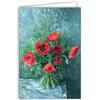 Afie 68-4037 - Biglietto fotografico con fiori di papaveri rossi, formato chiuso, 17 x 11,5 cm, interno bianco per scrivere il tuo messaggio di auguri - consegnato con una busta