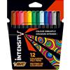 BIC Intensity, Color Up, Pennarelli Colorati Punta Fine (0.8mm), per Libri da Colorare, Disegno e Appunti, Cancelleria Scuola, Set da 12 Unità