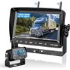 VASTEND Telecamera Posteriore Senza Fili per Auto, 7 Pollici Monitor con 1080P Impermeabile IP69, Segnali Digitali Stabili, Grandangolare 170°, per Camper, Camion, Roulotte(VE-7A)