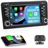 KUFUESGGERTA Autoradio Android 13 per Audi A3/S3/RS3 8P (2003-2012), touchscreen HD da 7 pollici, CarPlay/Android Auto wireless, Navigazione GPS, Wi-Fi, Bluetooth + Telecamera posteriore HD, Comandi al Volante