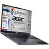 Acer Notebook, Display 16 OLED WUXGA+ 120Hz, Intel Ultra7 155U 12Core, DDR5 RAM 32Gb, SSD PCI 512Gb, Thunderbolt 40Gb/s, Tastiera retroilluminata Italiana, fingerprint, Pronto all'Uso