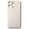 Smartex® Vetro copribatteria per scocca Posteriore Big Hole Compatibile con iPhone 13 PRO Max | Senza Logo (Oro)
