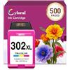 Cyloral 302XL Colore Cartucce d'inchiostro Compatibile Con Deskjet 3639 3630 3633 3634 3636 1110 213 OfficeJet 3831 3830 3833 3834 4650 4651 4656 Envy 4511 4520 4522 4523 4524 4527 per HP 302 XL