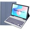leleyo Custodia con tastiera per tablet Samsung Galaxy Tab A9, cover magnetica intelligente con tastiera Bluetooth wireless rimovibile per tablet Samsung Galaxy Tab A9 8,7, viola