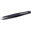 TWEEZERMAN Pinzetta (punte oblique rettificate, Pinzetta per sopracciglia, qualità professionale, acciaio inox), nero