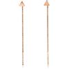 Namana Orecchini Saliscendi in Argento 925 per Donna e Ragazza, Pendenti a Triangolo, Catena in Argento 925, Oro Rosa 'Threader Earrings'