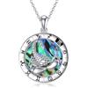 enjoylifecreative 12 collane con segni zodiacali, Collana con ciondolo in conchiglia di abalone con oroscopo in argento sterling 925, Astrologia Costellazione Compleanno Gioielli Regali per Donne Ragazze