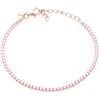 Louis Ciocchetti dal 1887 Bracciale Tennis Argento Rosato 925 con Zirconi 5A, Gioiello Elegante Regolabile Donna, Idea Regalo Raffinata con Packaging Lusso, Qualità Made in Italy